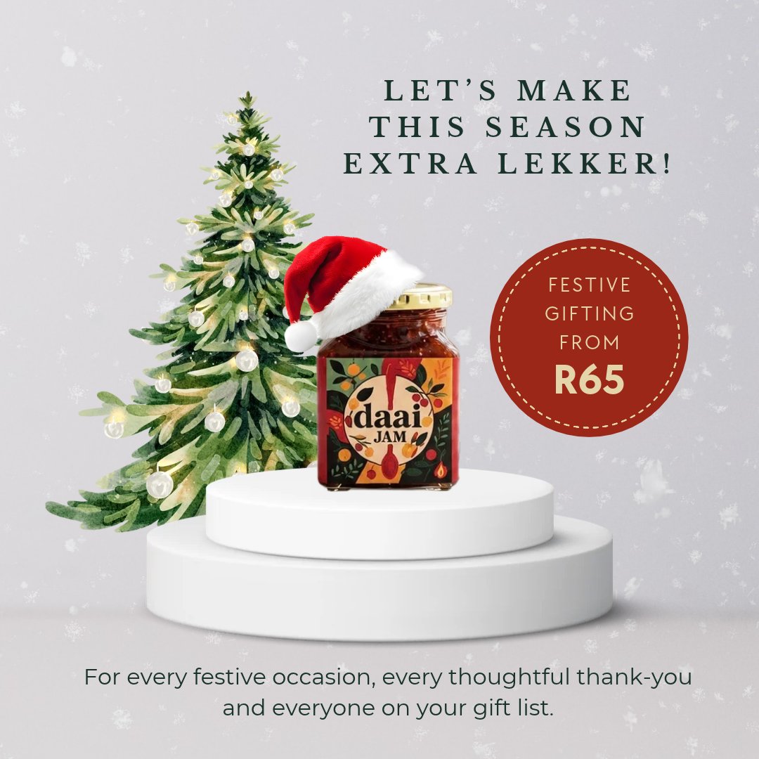 Let's make this season extra lekker! Daai Jam festive gifting. For every festive occasion, every thoughtful thank-you and everyone on your gift list.