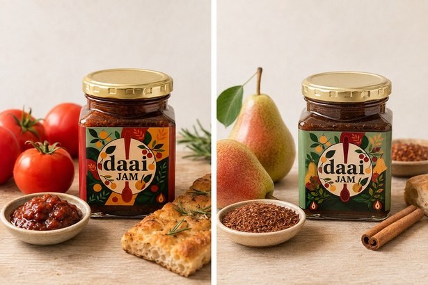 Daai Jam Smoked Tomato Jamney and Rooibos Pear Jam together